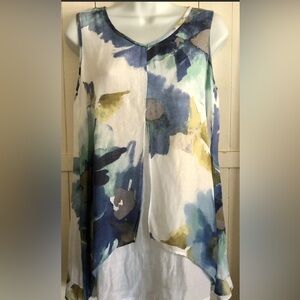 Habitat clothes to live I. Multicolor Sleeveless Top linen blend xs